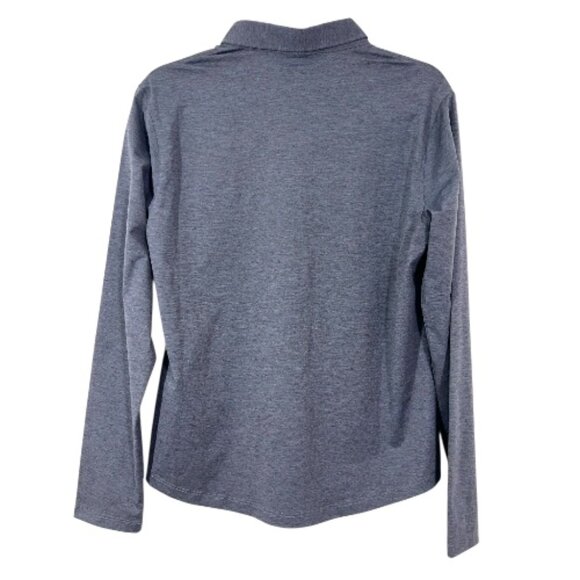 Greyson Scarlett Long Sleeve Polo Dark Grey Heather Womens Large New - Picture 5 of 5
